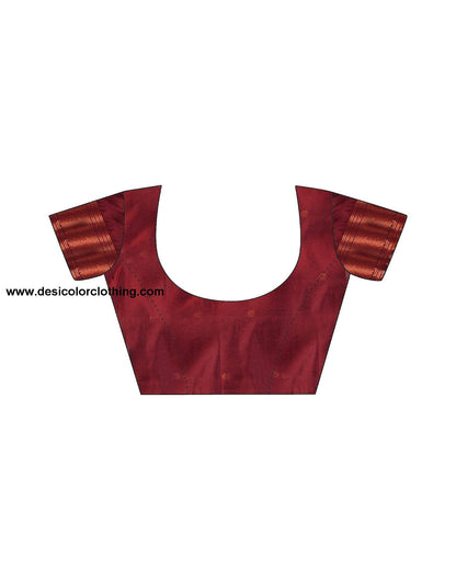 Brown Banarasi Silk Woven Saree