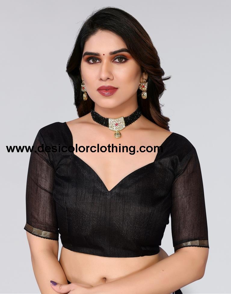 Black Printed Chiffon Saree
