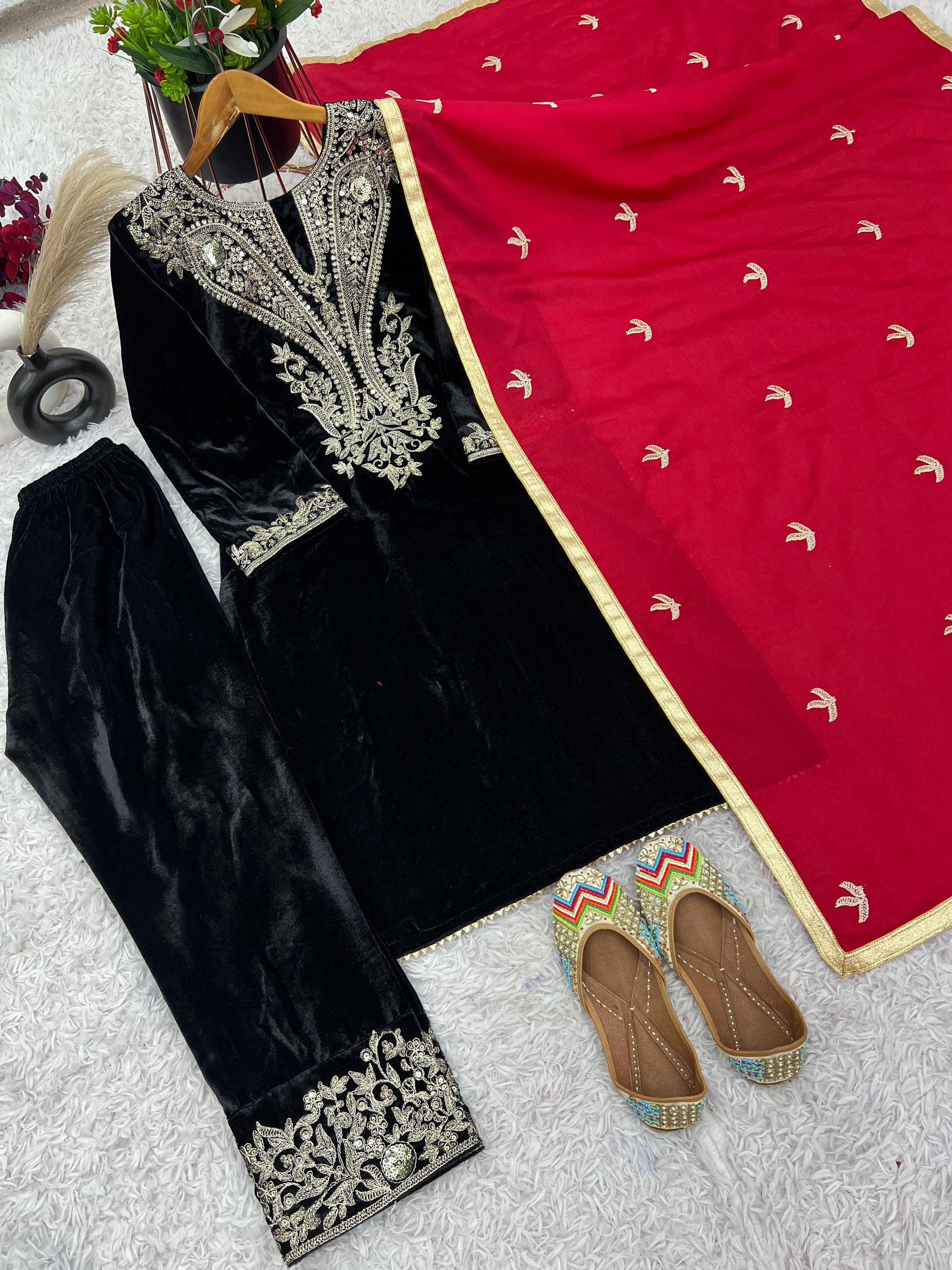 Product Image - Designer Party Wear Top-Dupatta Set