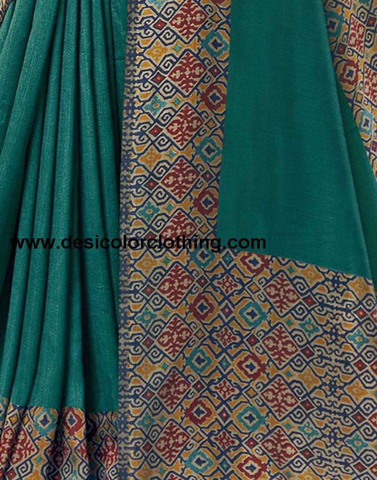 Beige Silk Printed Saree