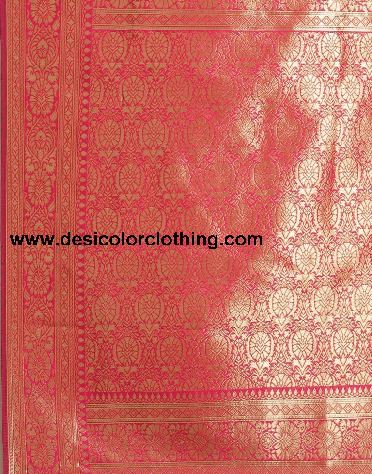 Pink Weaving Silk Saree