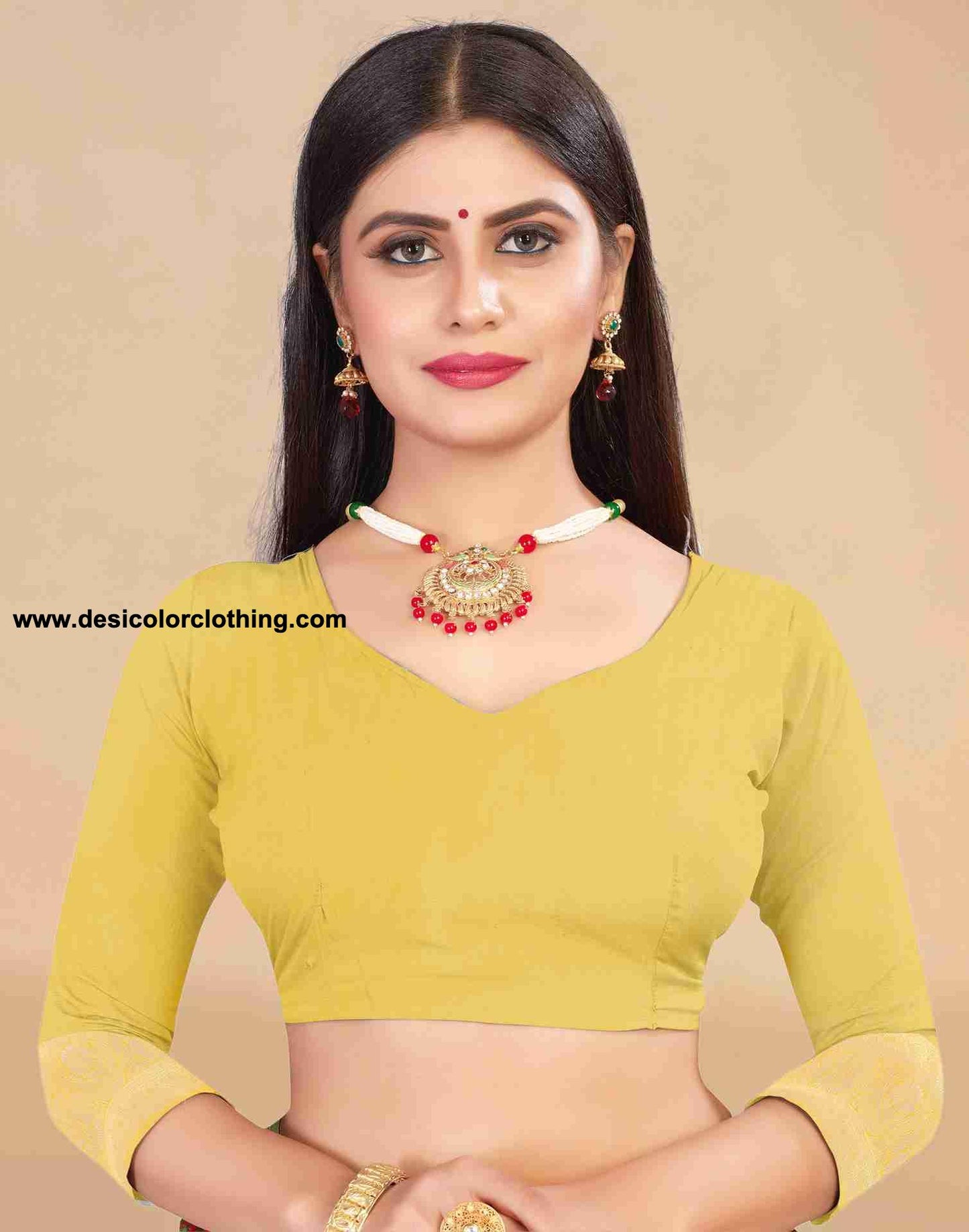 Yellow Cotton Plain Saree