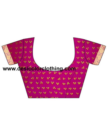 Pink And Orange Bandhani Saree
