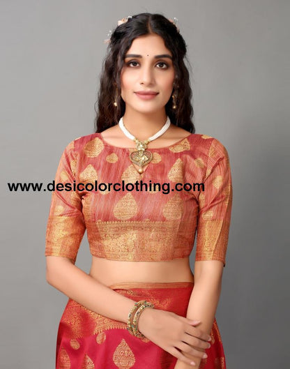 Red Banarasi Silk Saree