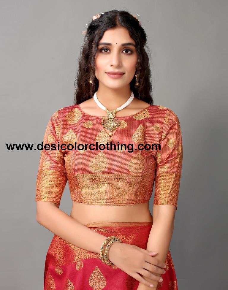 Red Banarasi Silk Saree