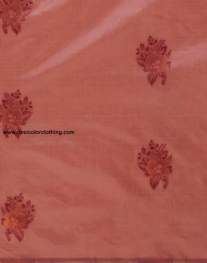 Brown Banarasi Silk Woven Saree