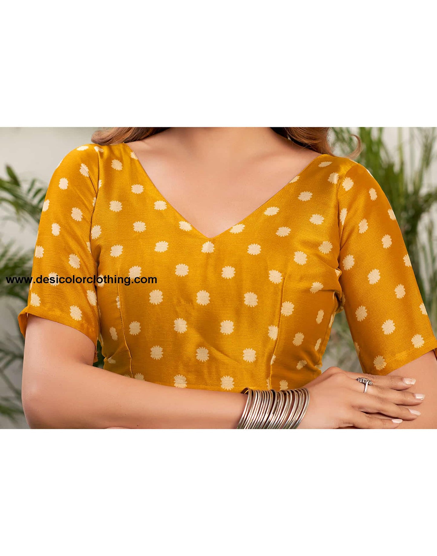 Turmeric Yellow Chiffon Printed Saree