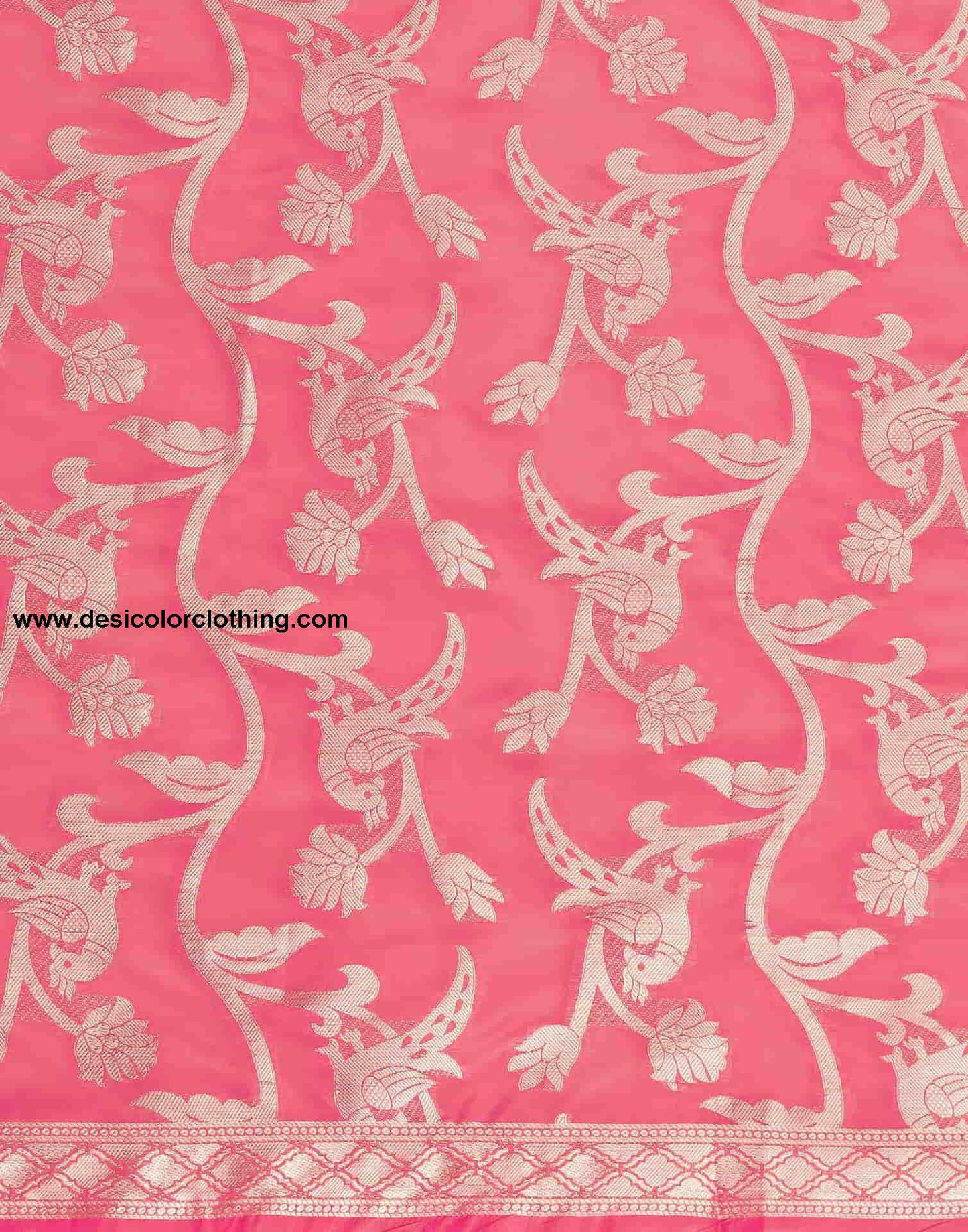 Pink Banarasi Silk Woven Saree