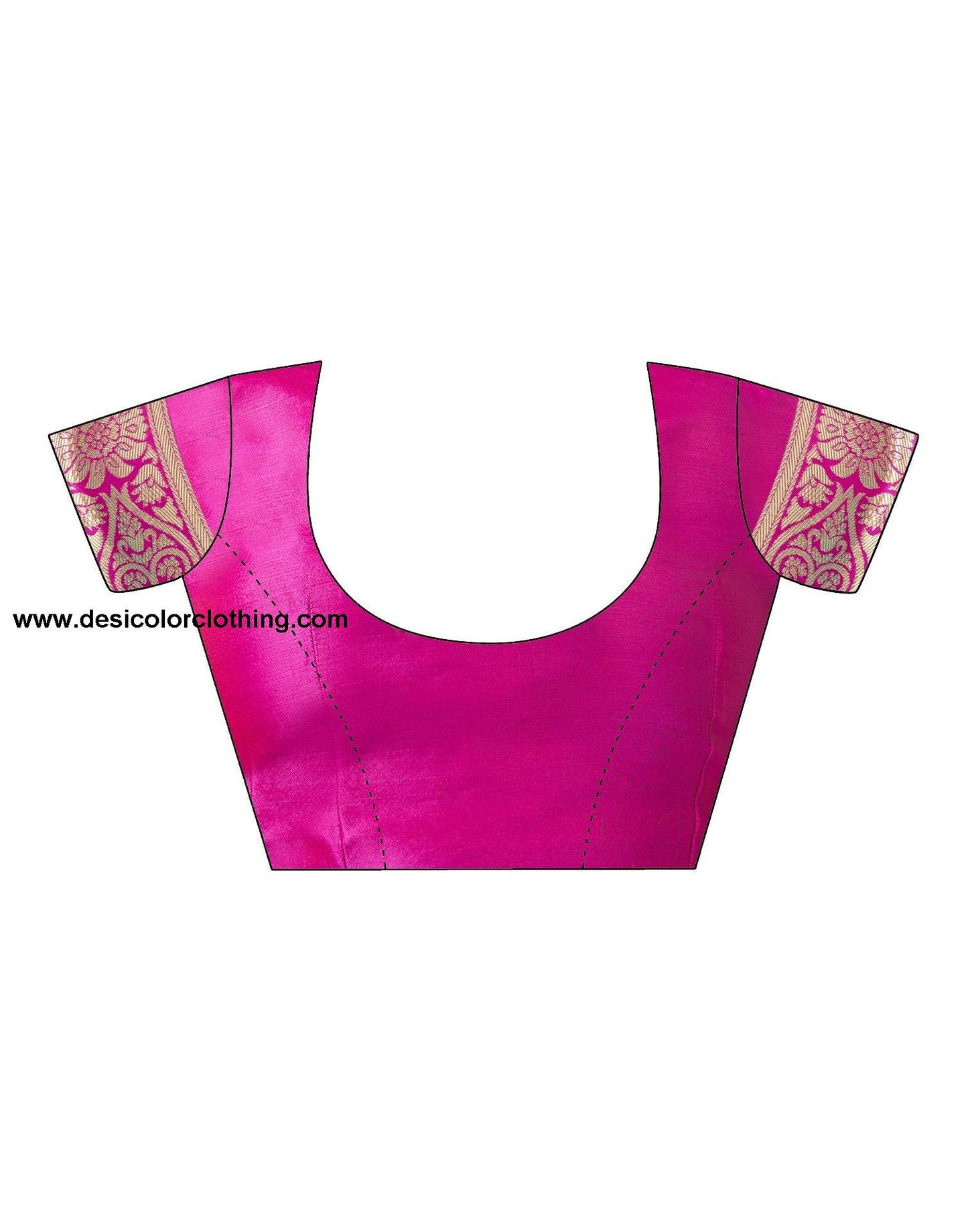 Rani Pink Jacquard Silk Saree