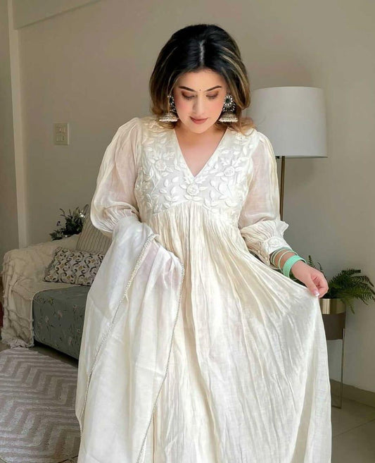 Product Image - New Designer Embroidered Anarkali Gown Set