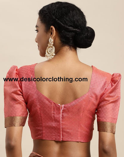 Rose Pink Organza Saree