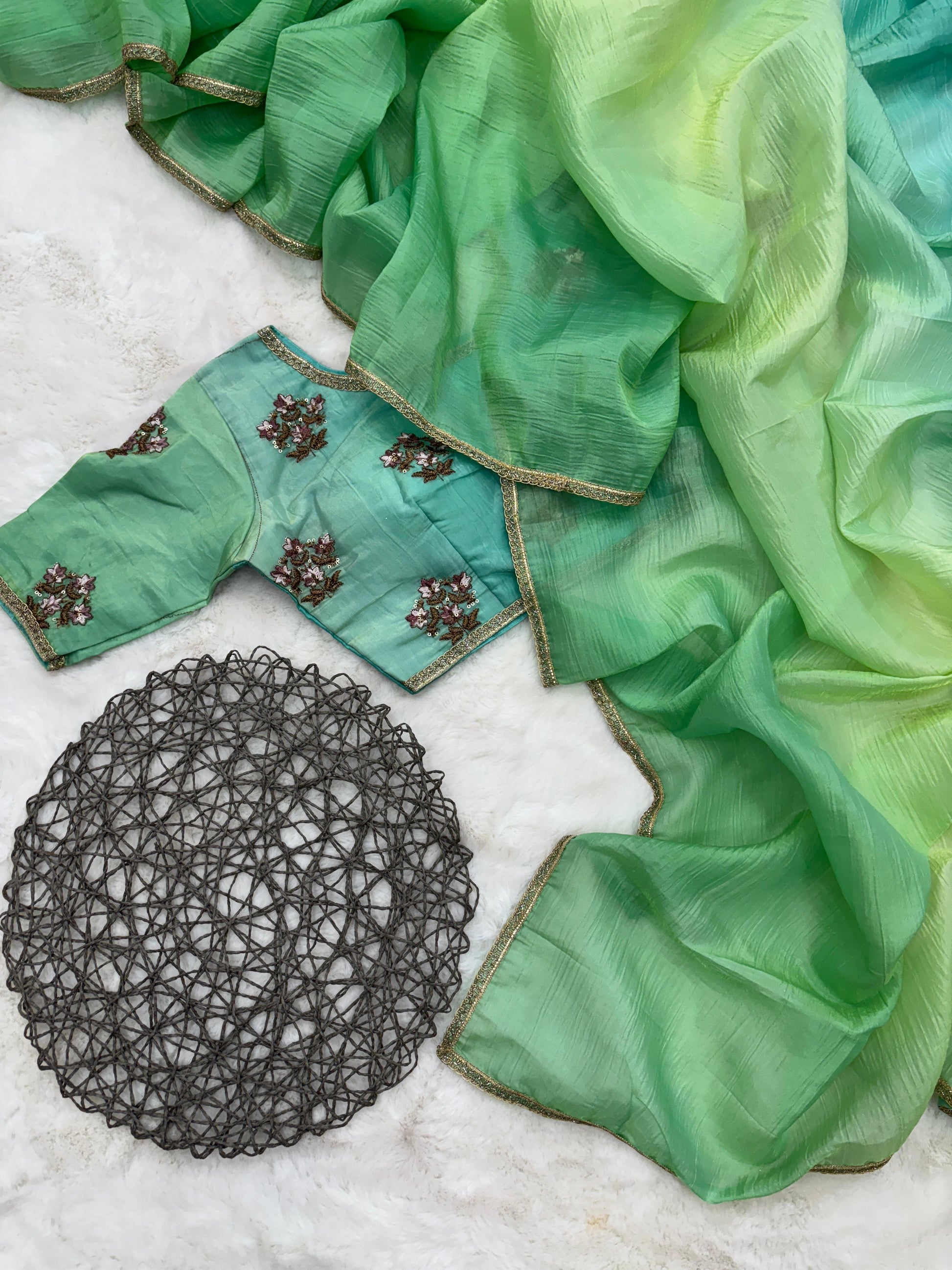 Product Image - Magic Soft Designer Fendy Crush Silk Saree - Festive Ethnic Wear