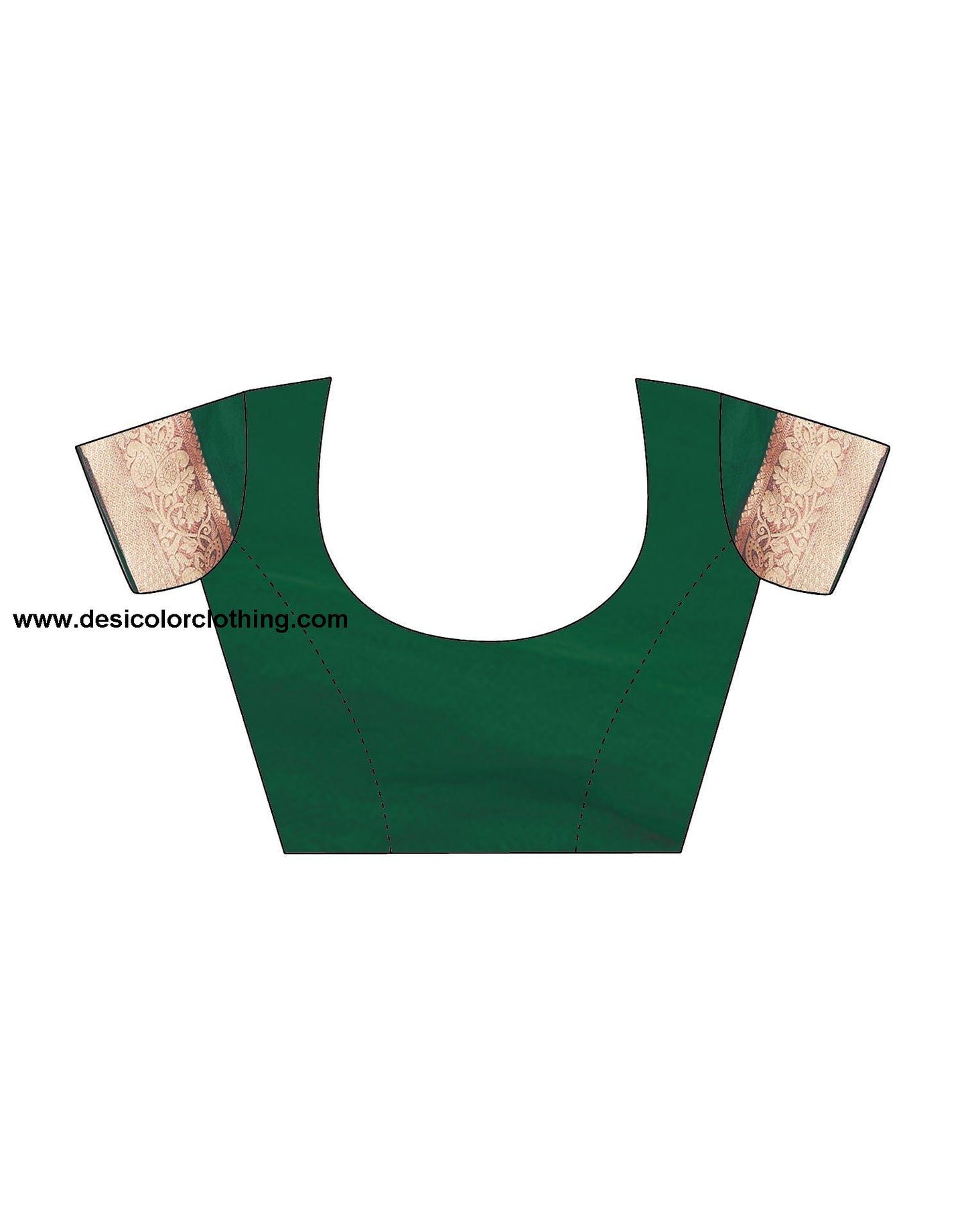 Dark Green Plain Organza Saree