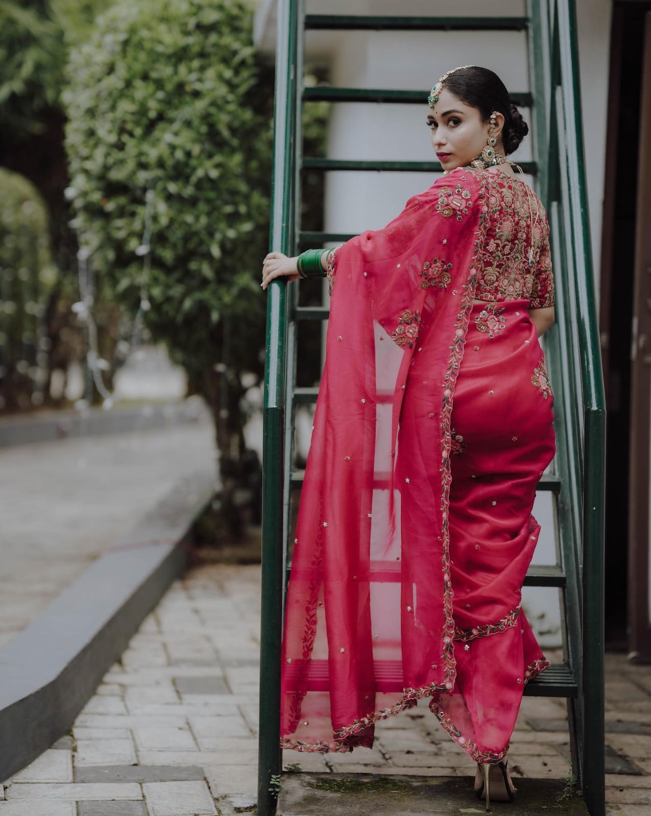 Product Image - Designer Organza Khadi Silk Saree with Embellished Blouse