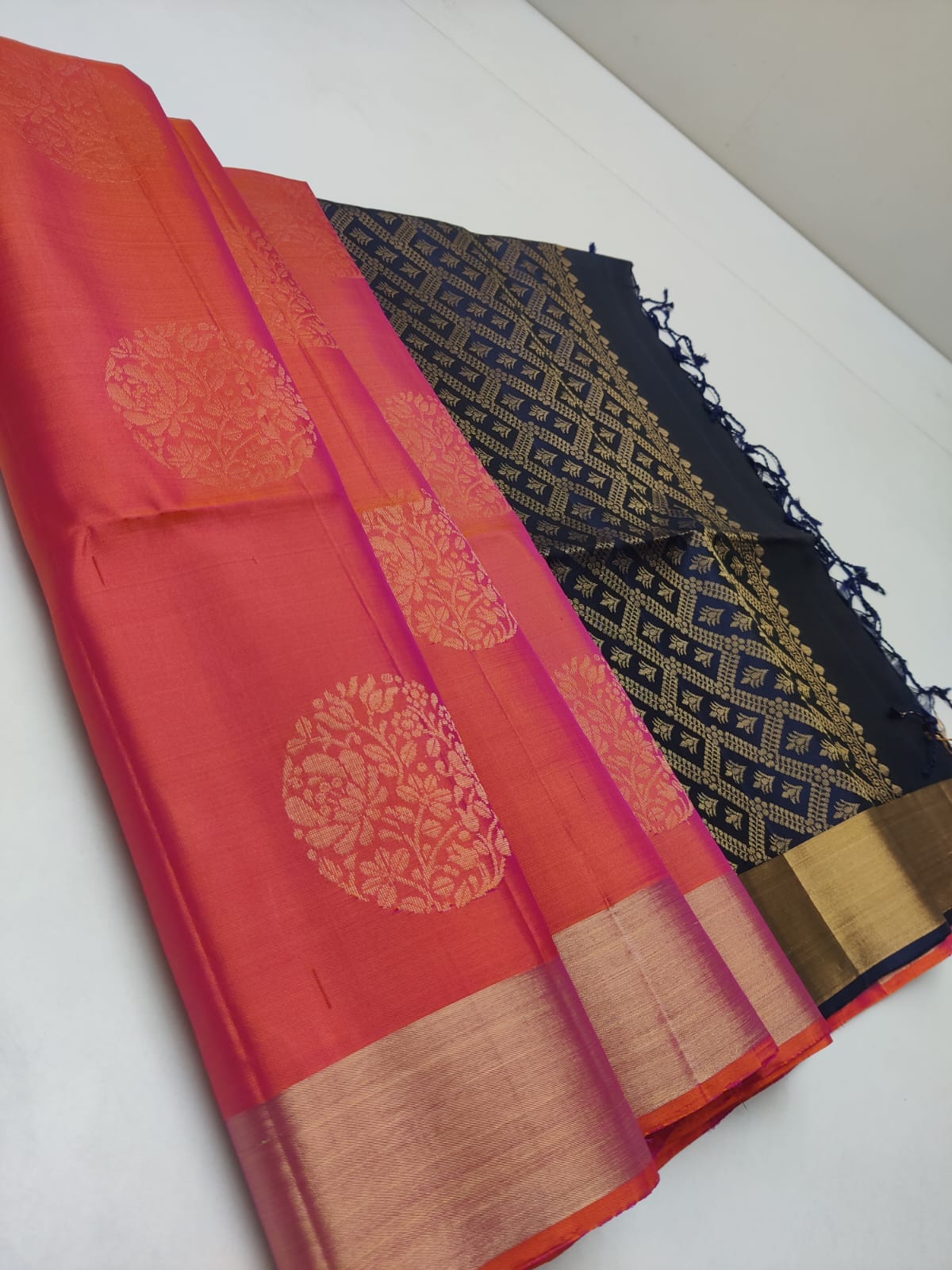 Product Image - Designer Pure Soft Silk Saree with Handloom Craftsmanship