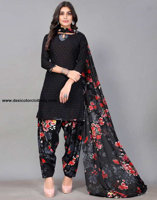 Printed Unstitched Salwar Suit Material