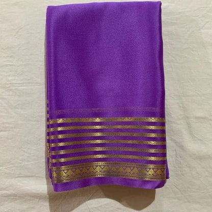 Product Image - Exquisite Semi-Mysore Silk Saree with Gold Border