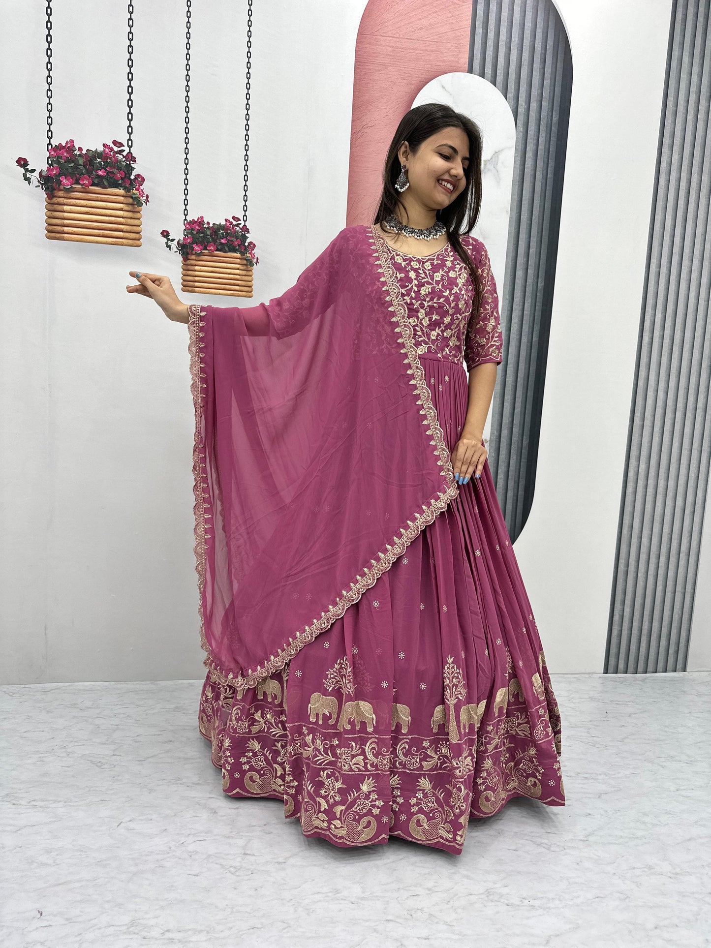 Product Image -  Designer Georgette Festival Gown