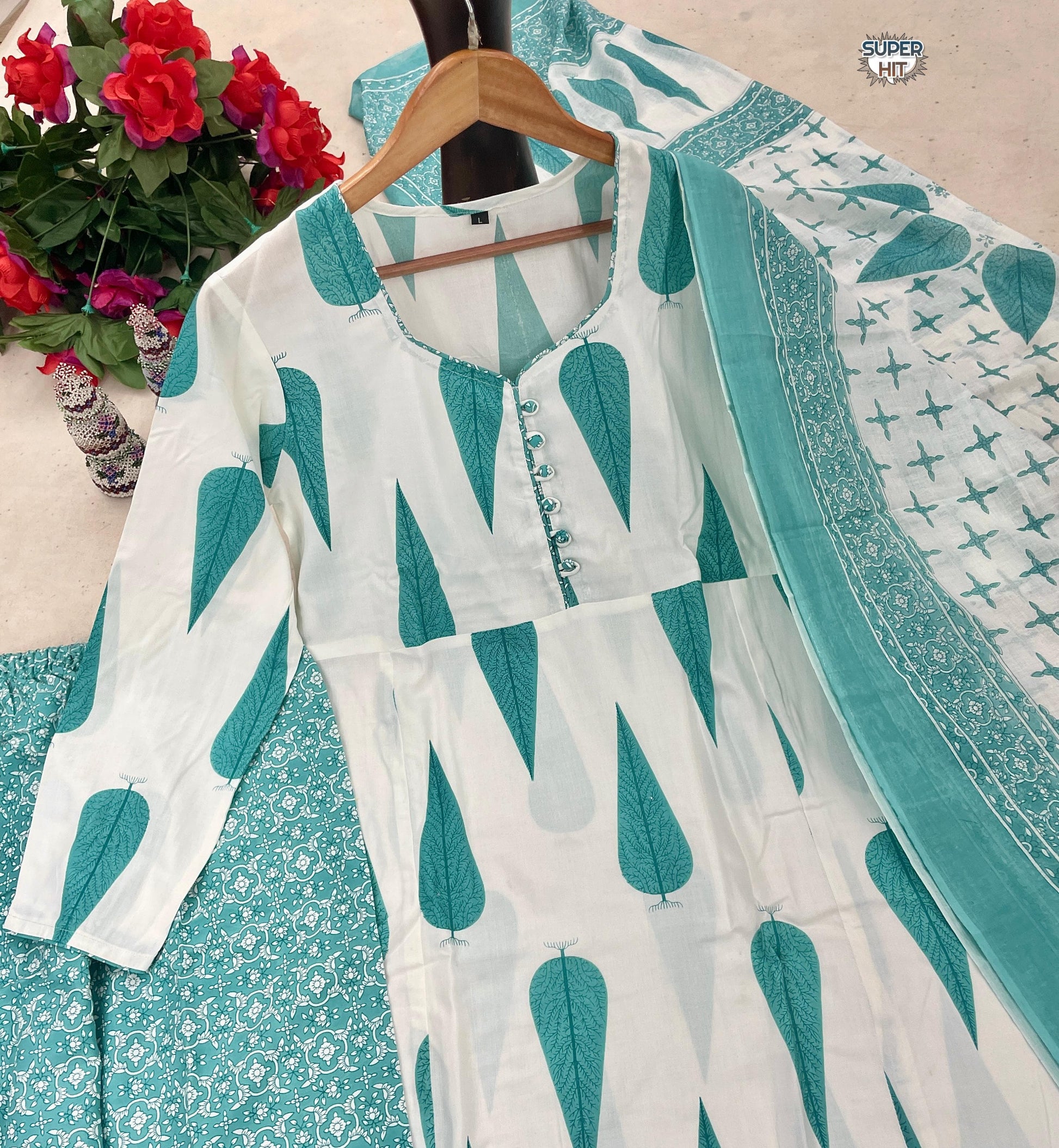 Product Image - Exclusive Rayon Cotton Suit Set with Dupatta