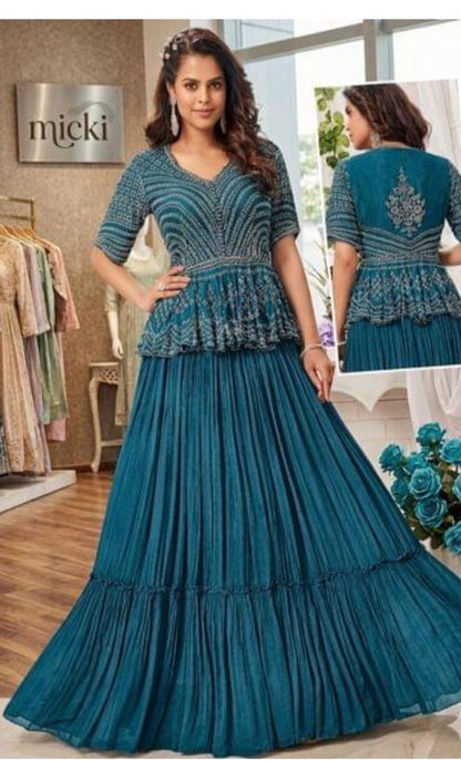 Product Image - Shop elegant 2-piece designer lehengas in Canada at DesiColorClot - 1