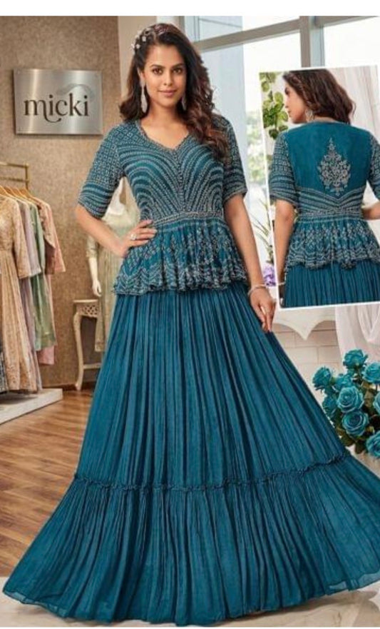 Product Image - Shop elegant 2-piece designer lehengas in Canada at DesiColorClot - 1