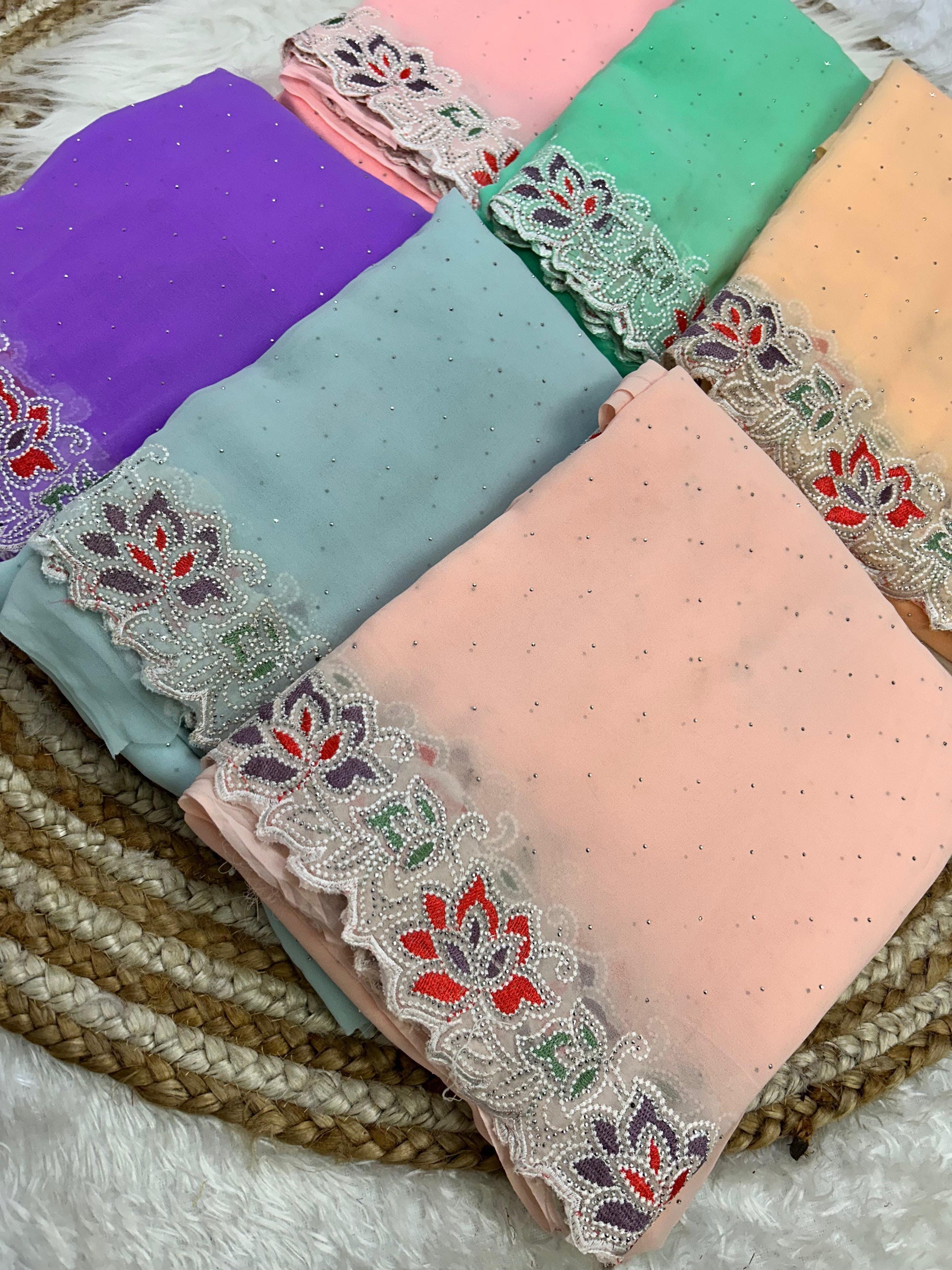 Product Image - Designer Georgette Saree - Perfect Festive and Wedding Attire