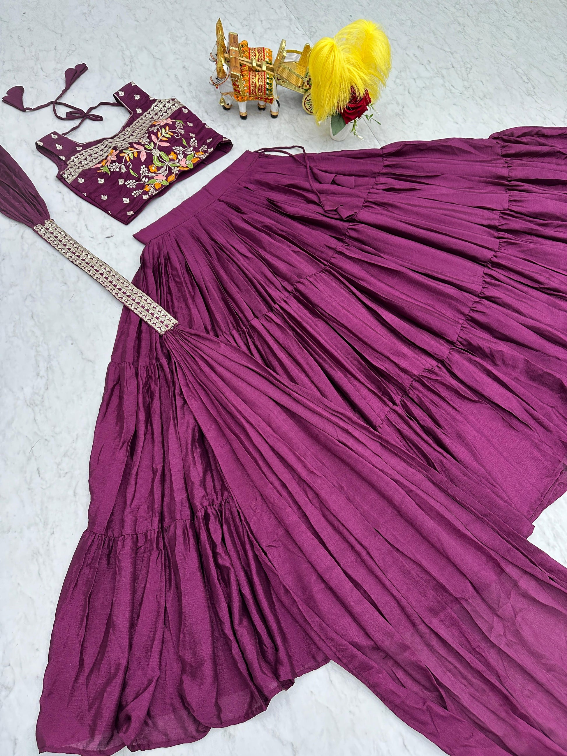 Product Image - Exquisite Festival Lehenga Choli & Koti - Shree Ram Creation