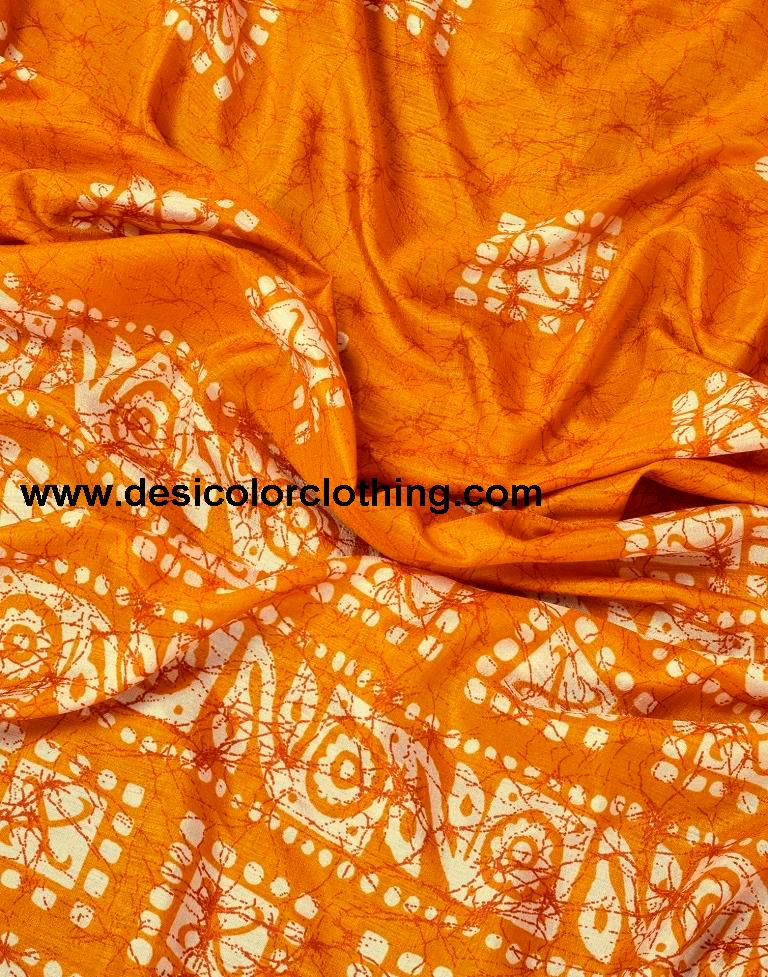 Turmeric Silk Printed Sarees