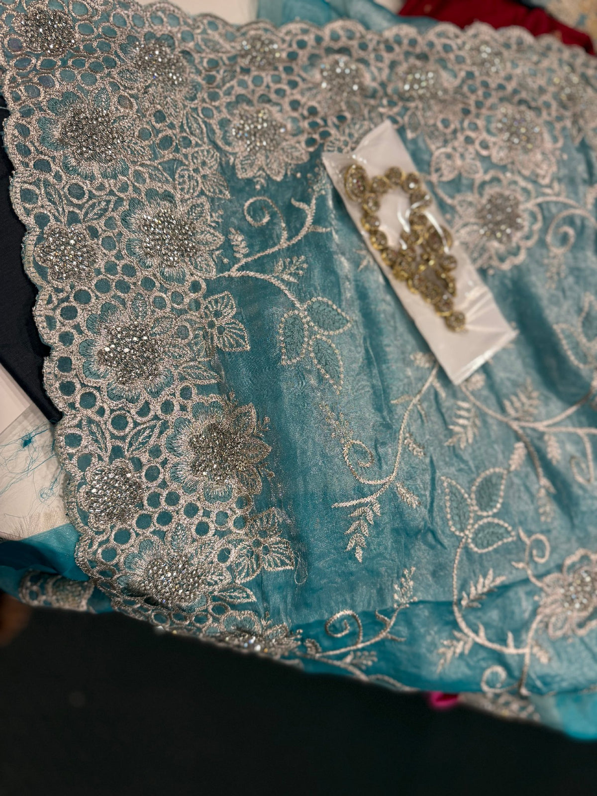 Product Image - Designer heavy work saree for wedding or festival wear - 12