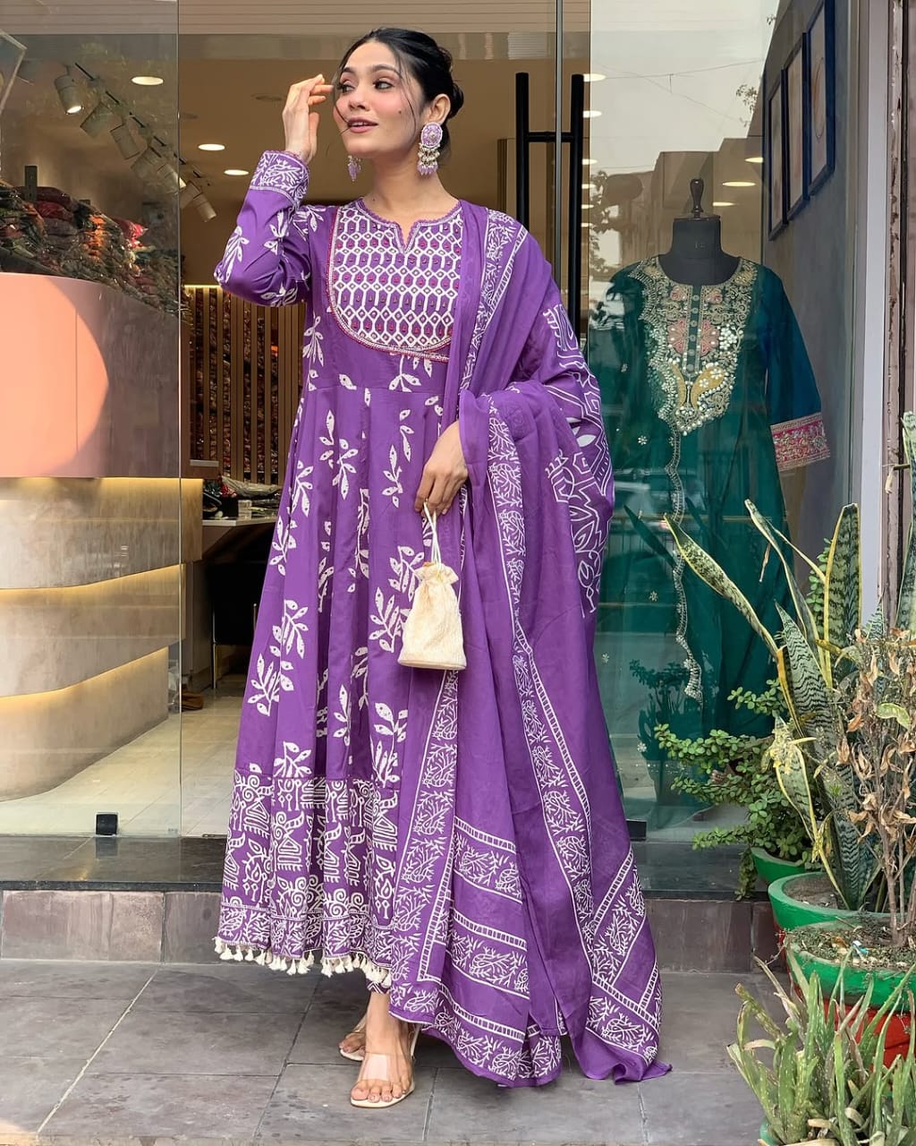Product Image - Designer Cotton Kurti with Dupatta | Premium Ethnic Wear for Festive Occasions