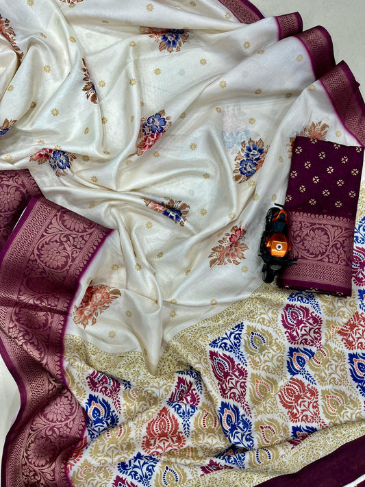 Product Image - Rasmika Designer Georgette Saree with Jacquard Border