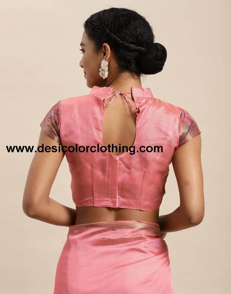 Rose Pink Organza Saree