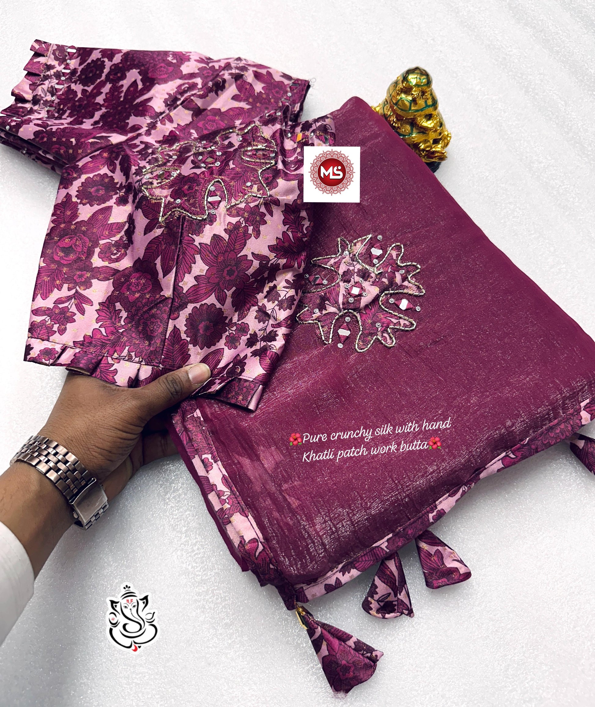 Product Image - MS Pure Crunchy Crush Saree - Ethnic Elegance