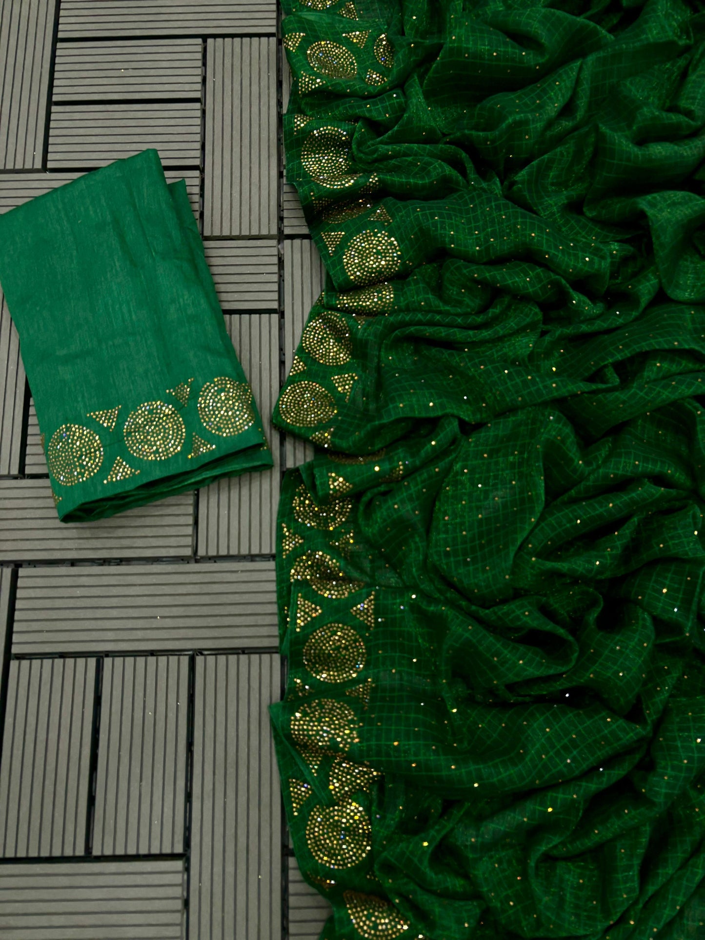 CHIFFON CHEX DESGINER SAREES