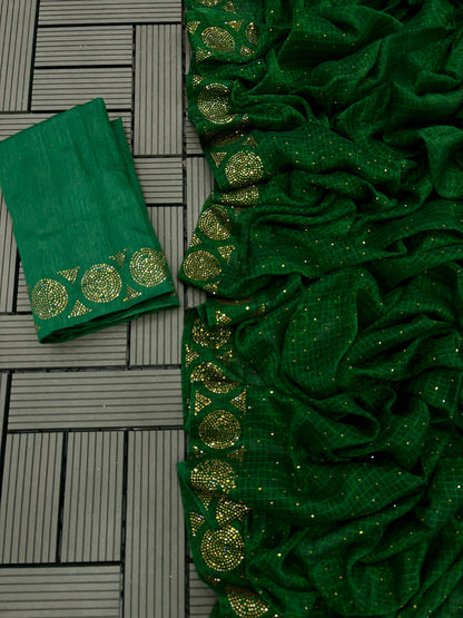 CHIFFON CHEX DESGINER SAREES