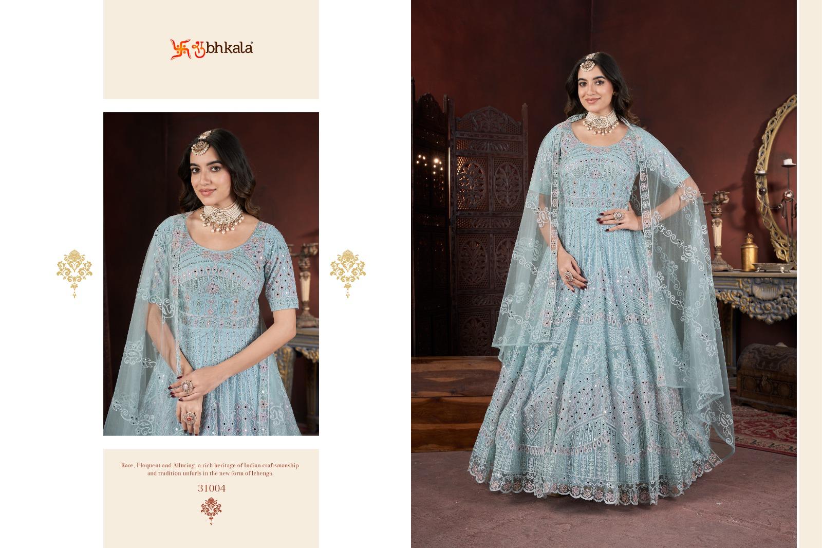 Product Image - Exclusive Long Floor Length Embroidered Gown Collection by SHUBHKALA