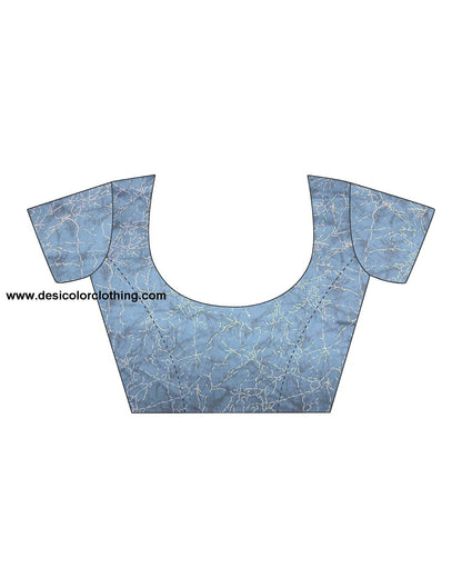 Blue Georgette Printed Saree