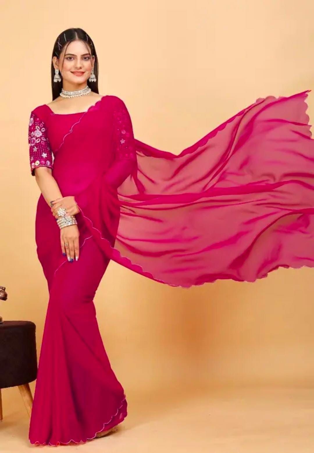 Product Image - Fancy georgette saree