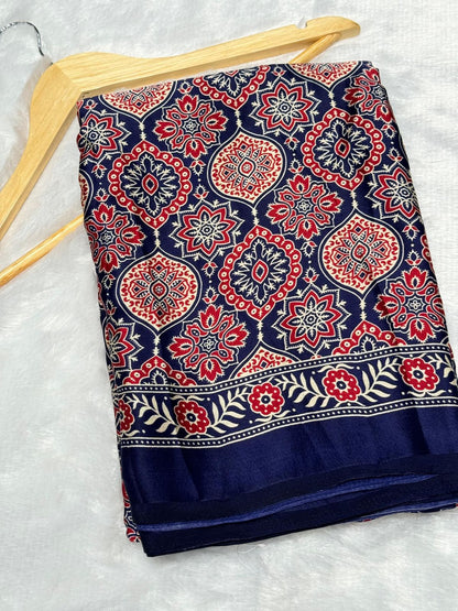 Product Image - Elegant Semi Gajji Bandhej Silk Saree - Perfect Ethnic Wear