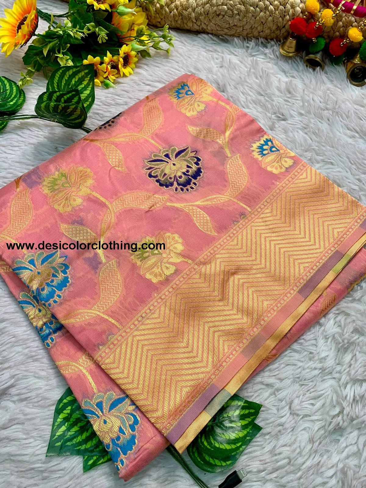 Pavitra Bandhej Banarasi Weaving Minakari Silk Saree