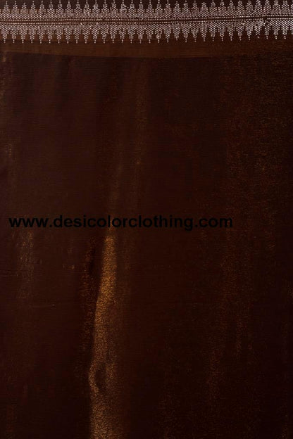 Copper Chiffon Plain Saree
