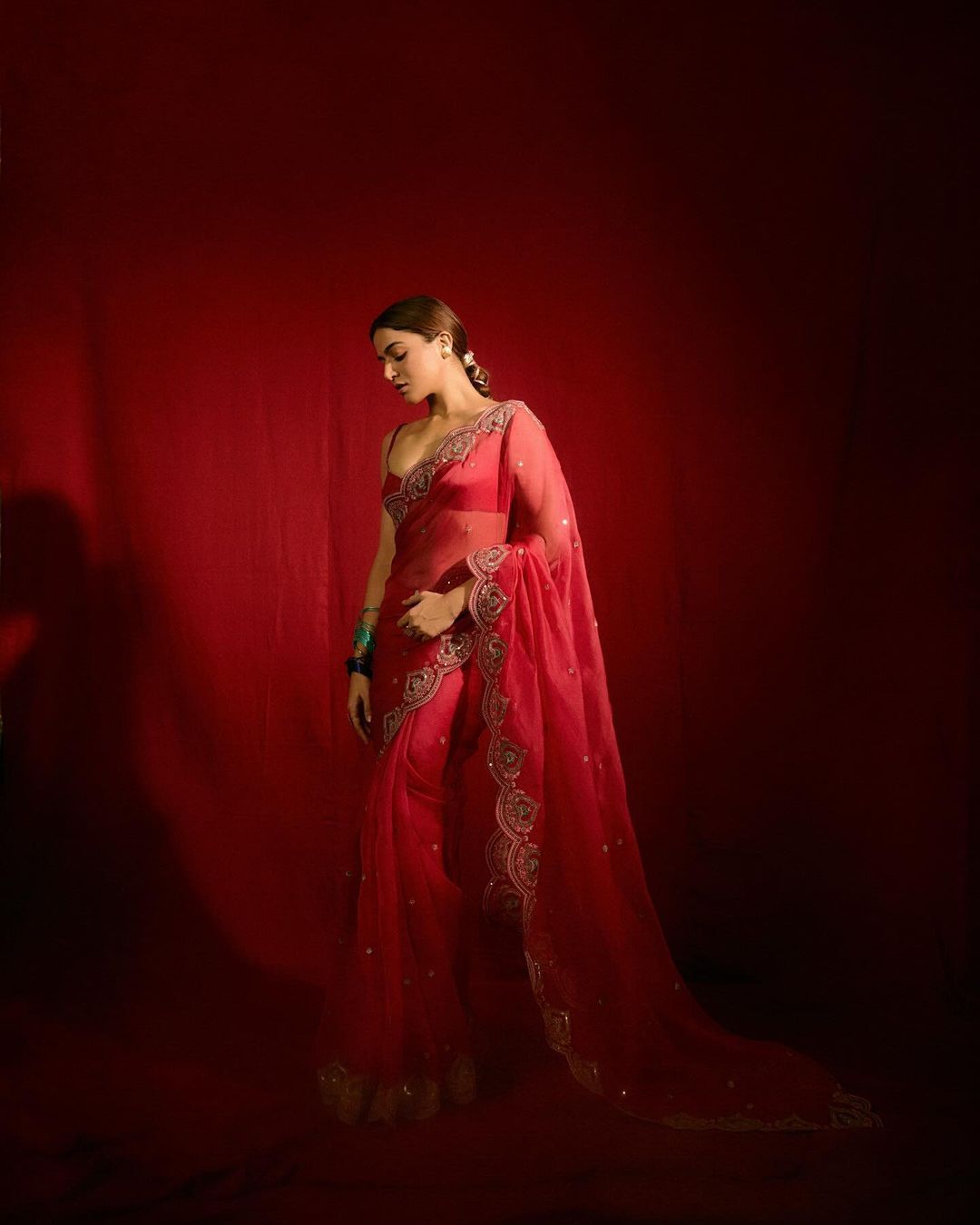 Product Image - Designer Rangoli Silk Saree with Fancy Thread & Sequence Work