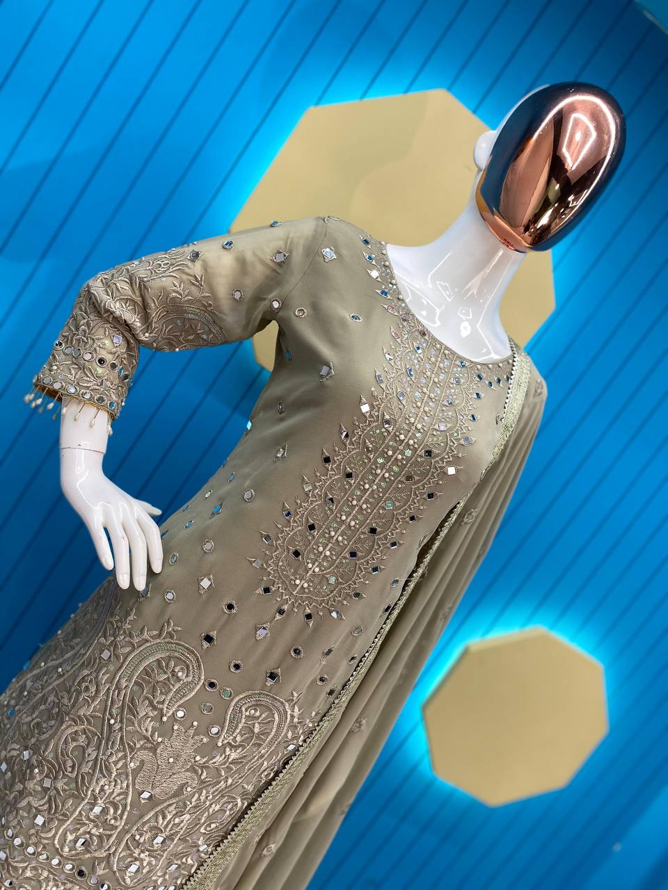 Product Image - Exclusive Designer Georgette Suit with Sequins