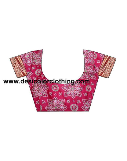 Pink Georgette Printed Saree