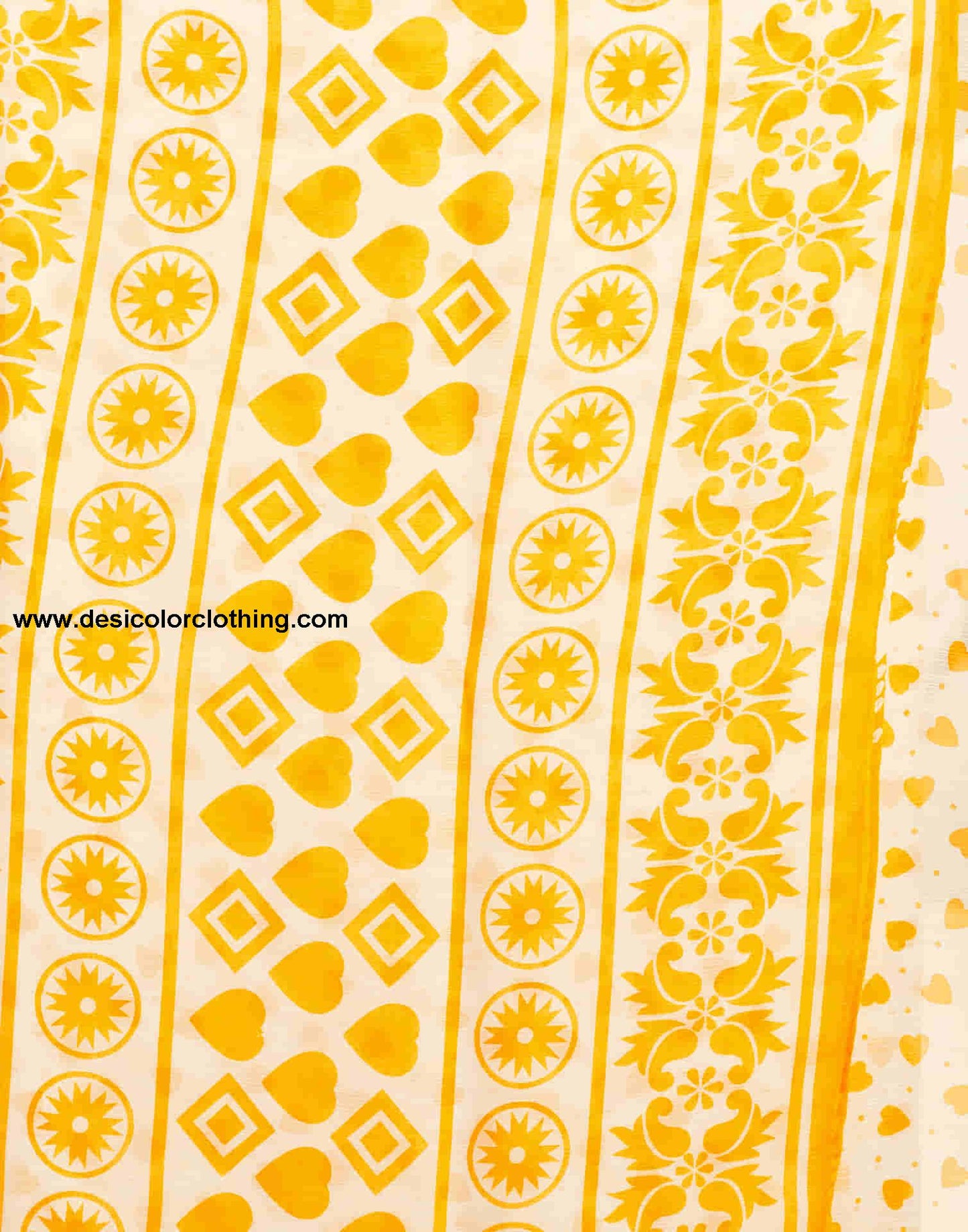 Yellow Chiffon Printed Saree