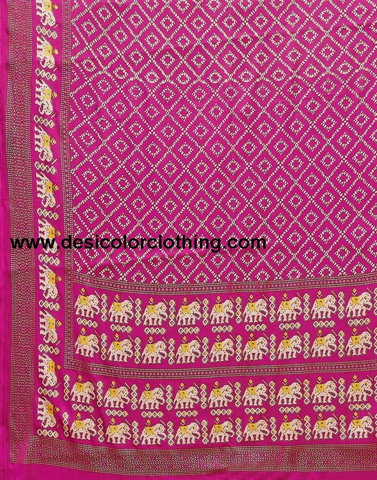 Deep Purple Printed Saree