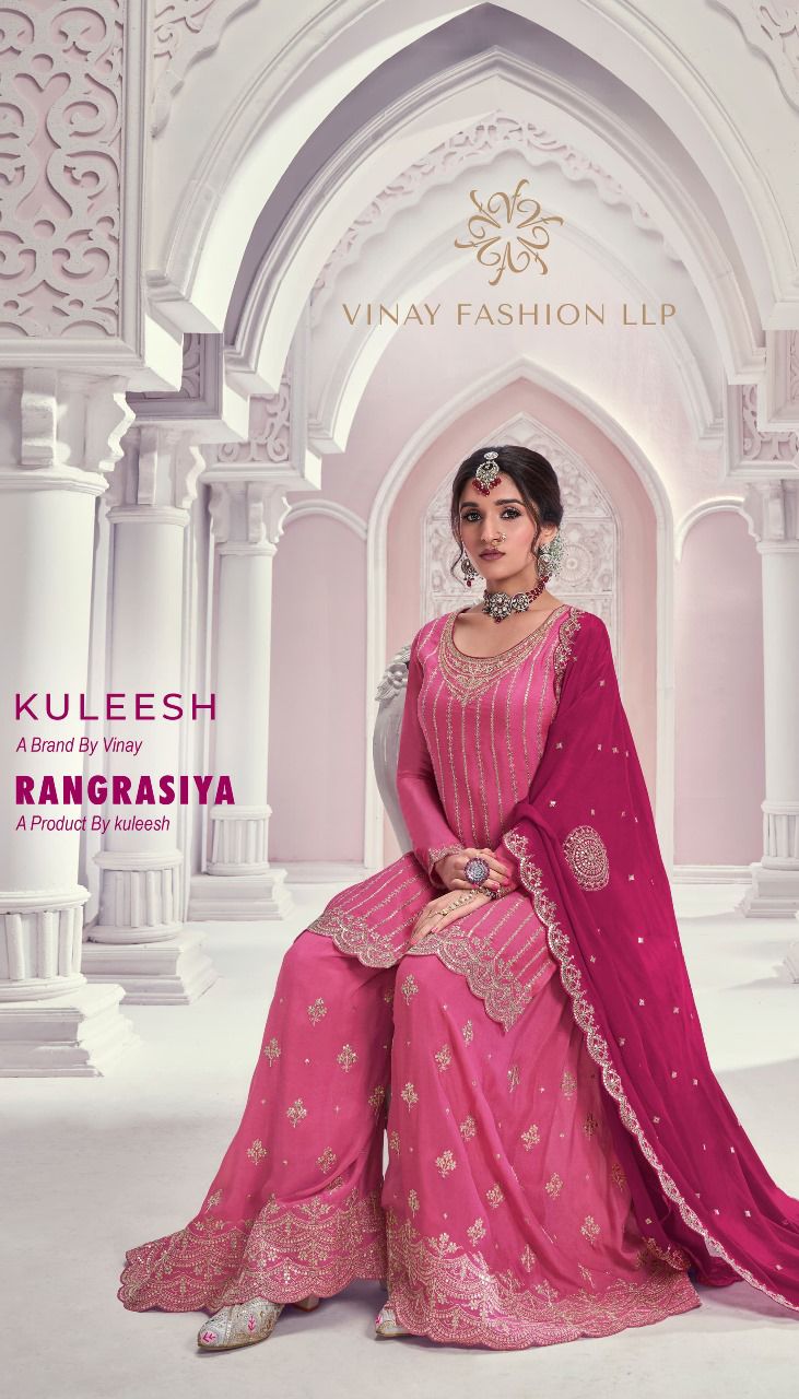 Product Image - Rang-Rasiya Designer Chinon Embroidery Saree Set | Festive & Wedding Outfit