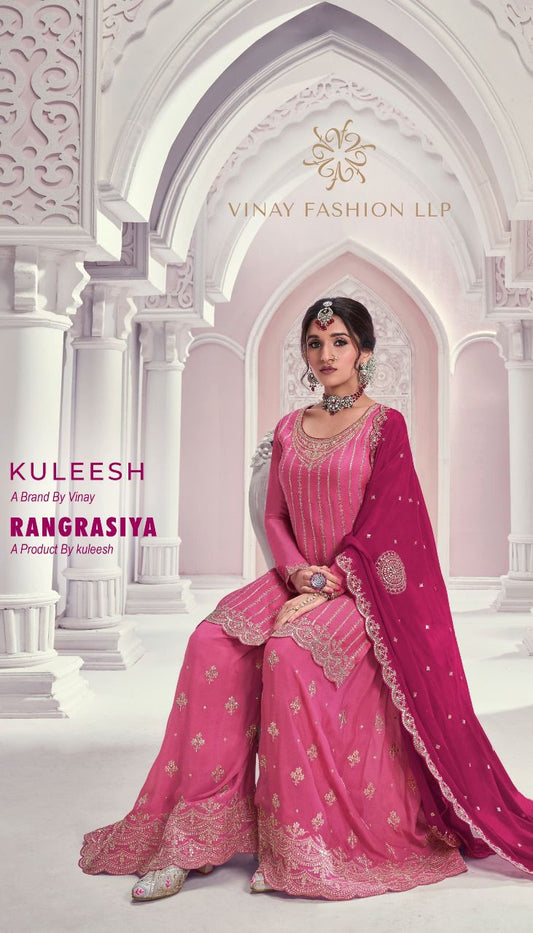 Product Image - Rang-Rasiya Designer Chinon Embroidery Saree Set | Festive & Wedding Outfit
