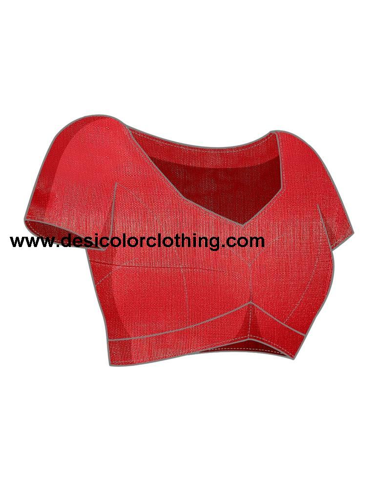 Red Chiffon Leheriya Printed Saree