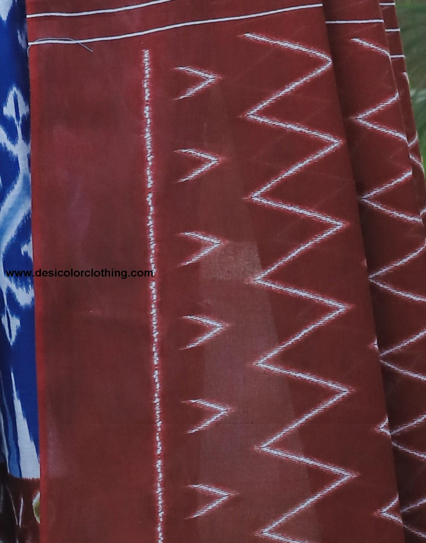 Blue Cotton Printed Saree